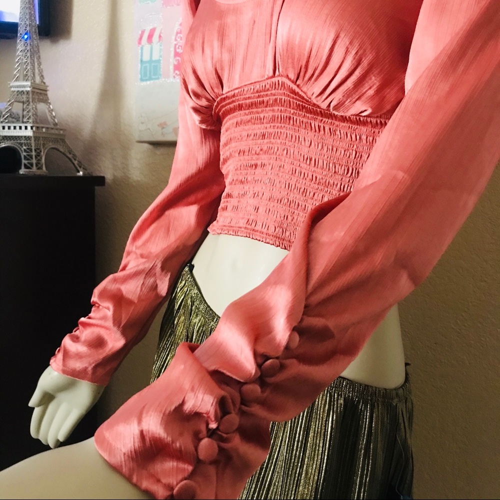 Free people silky xs petite blouse - Picture 5 of 9